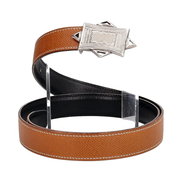 Vintage Leather Reversible Belt Brown/Black - S: 80 (32)