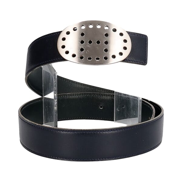 Vintage Leather Reversible Belt Blue/Green - S: 75 (30)