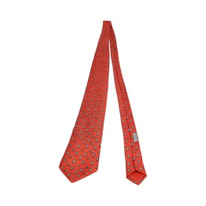 Silk Hedgehog/Cacti Tie Red, view 3