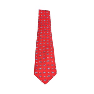 Silk Rocking Horse Tie Red, view 2