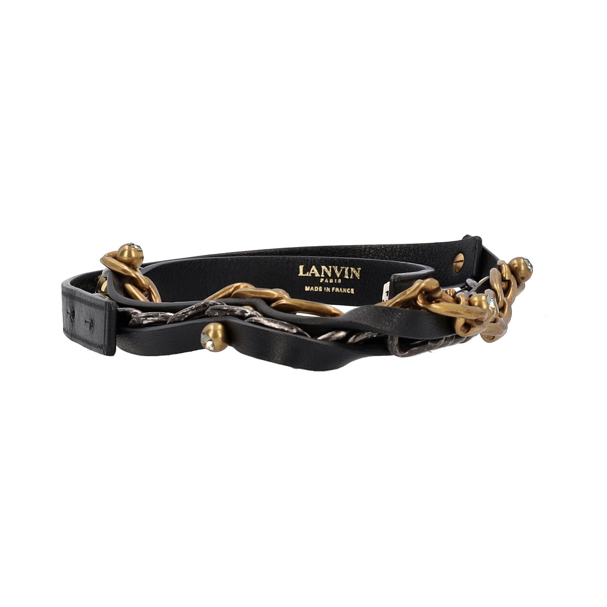 Leather and chain crystal belt Chain crystal belt main image 2