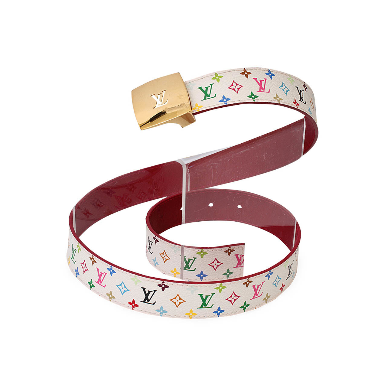 Louis Vuitton Multicolor REVERSIBLE Belt Size 90/36 Louis Vuitton Medium Belt Murakami Canvas 90/36 Multicolor  main image 4