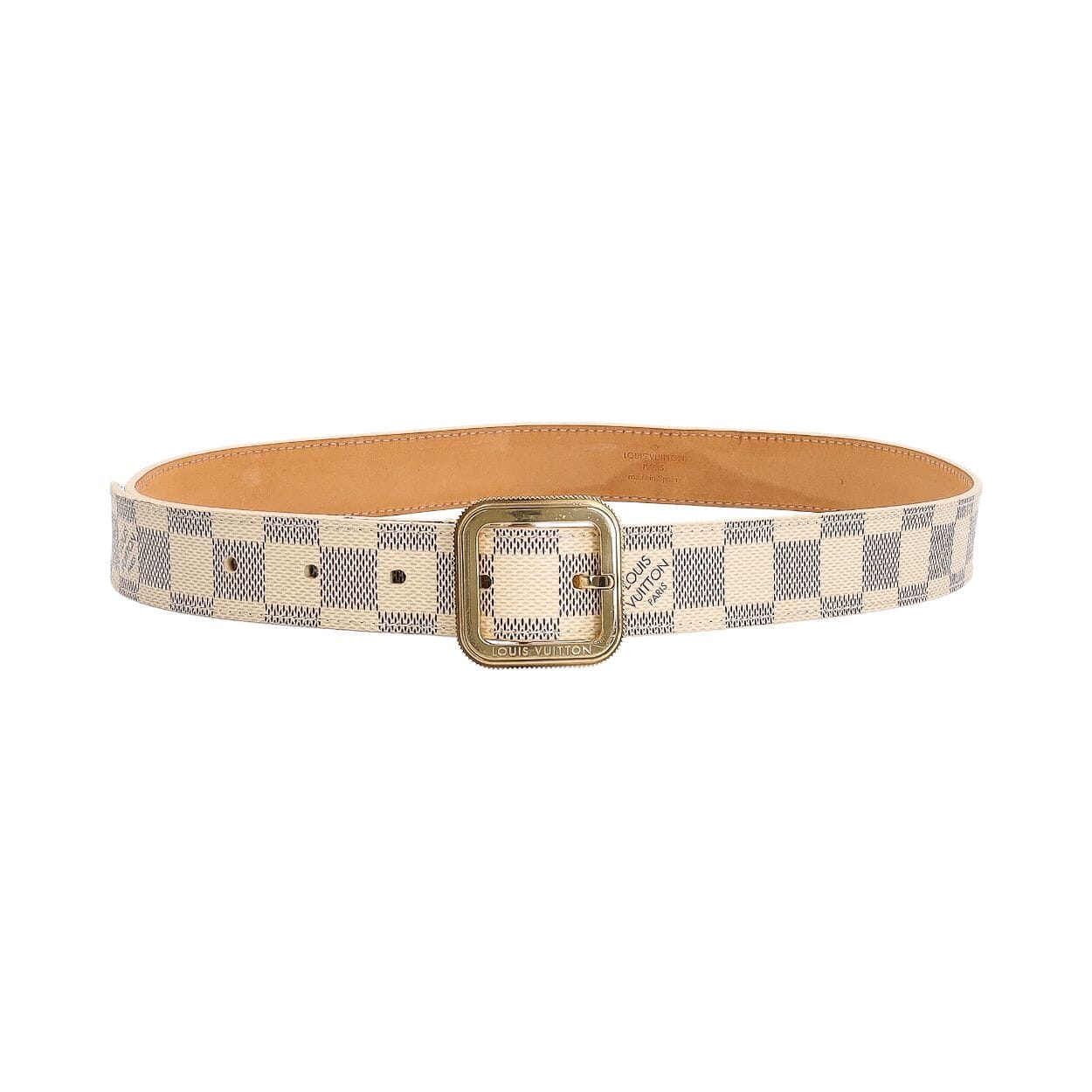 LOUIS VUITTON Damier Azur Ceinture Tresor Belt - S: 80 (32  display picture 3
