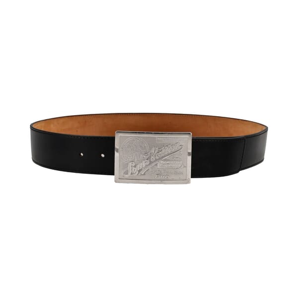 Leather Travelling Requisites Belt Black - S: 100 (40)