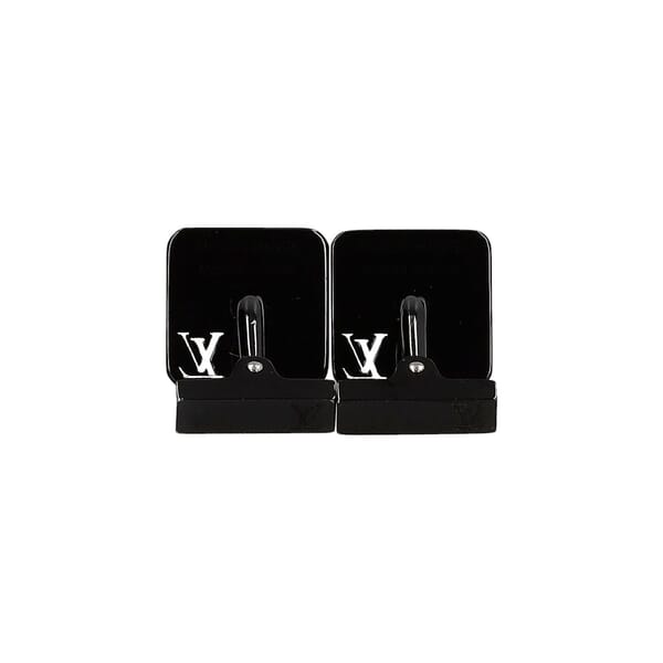 Square Champs Elysees Cufflinks Black