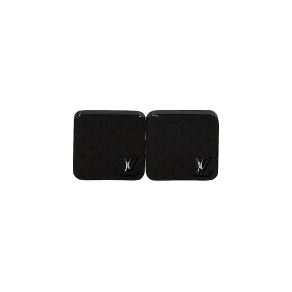 Square Champs Elysees Cufflinks Black