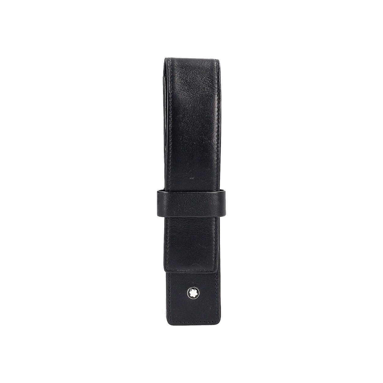 MONTBLANC Leather Meisterstuck One Pen Pouch Black Luxity Montblanc leather meisterstuck one pen pouch black luxity