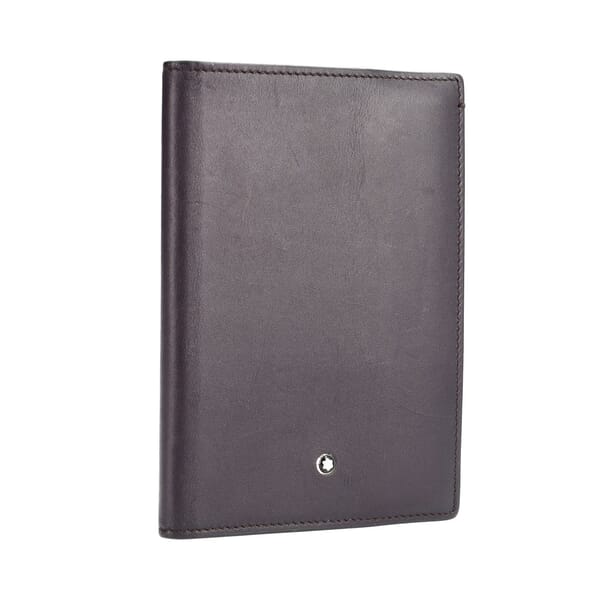 Leather Meisterstuck Passport Holder Dark Purple