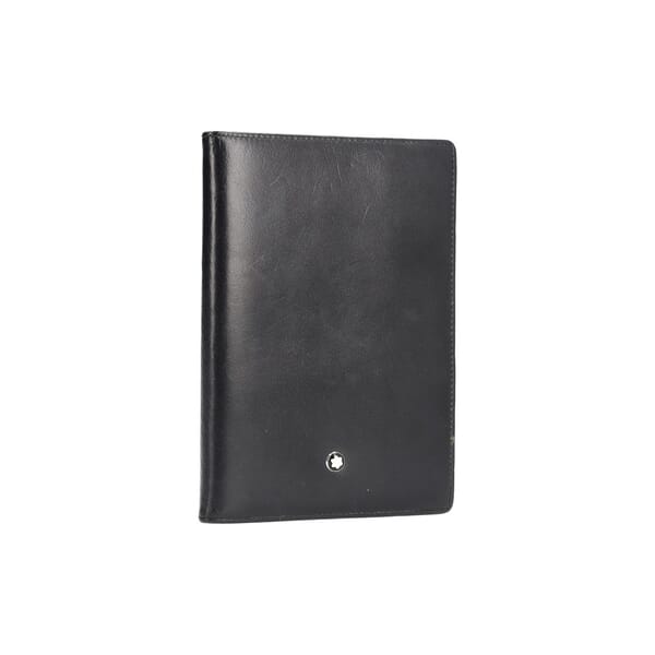 Leather Meisterstuck Passport Holder Black