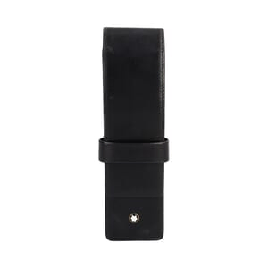Leather Two Pen Pouch Black