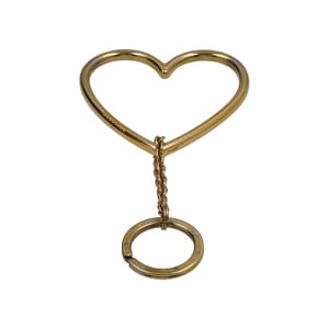 X REDWALL Vintage Heart Charm Gold Tone
