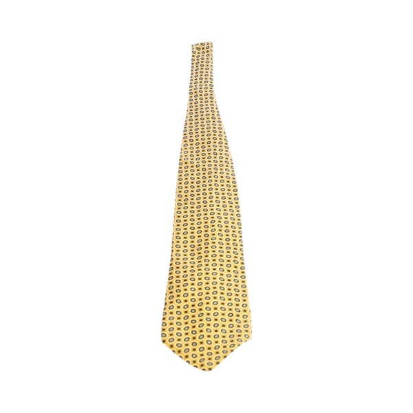 Silk Medallion Tie Yellow