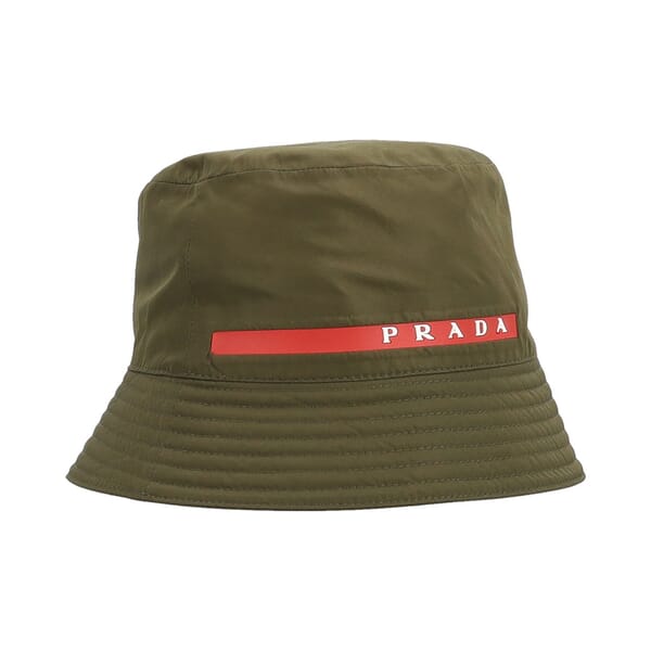 Nylon Linea Rossa Bucket Hat Olive