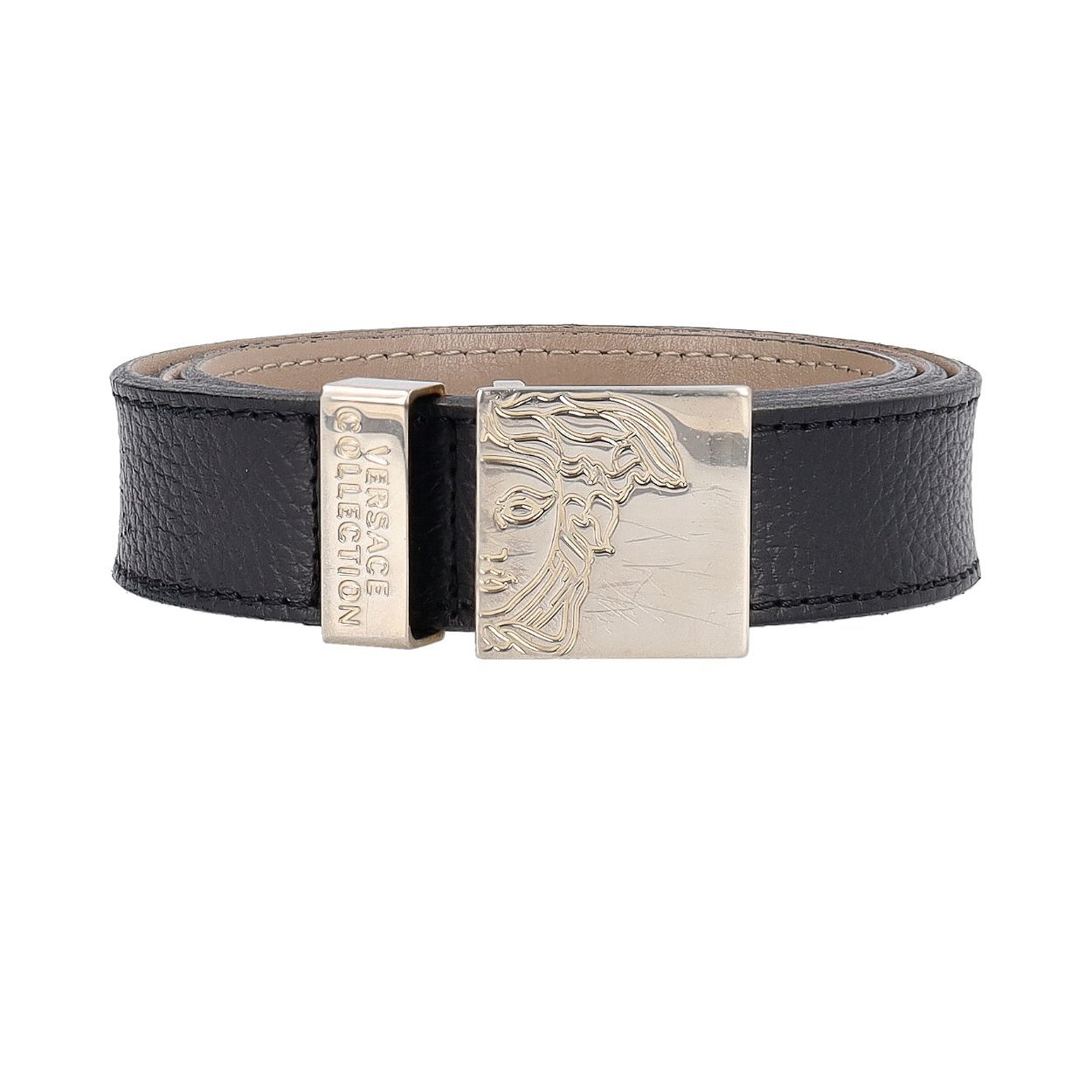 VERSACE Leather Belt Black - S: 85 (34) | Luxity display picture 1