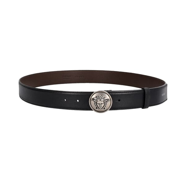 Leather Medusa Belt Black - S: 100 (40)