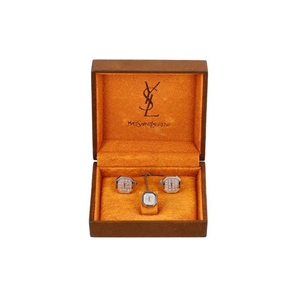 Silver Cufflinks/Tie Pin Set