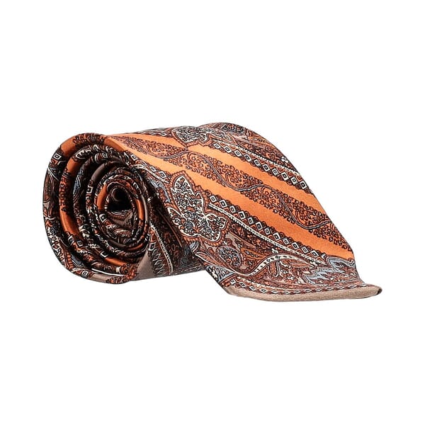 Vintage Silk Paisley Tie Brown