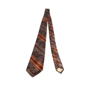 Vintage Silk Paisley Tie Brown, view 3