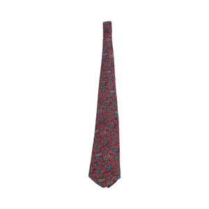 Vintage Silk Paisley Tie Red/Blue, view 2