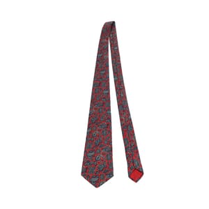 Vintage Silk Paisley Tie Red/Blue, view 3
