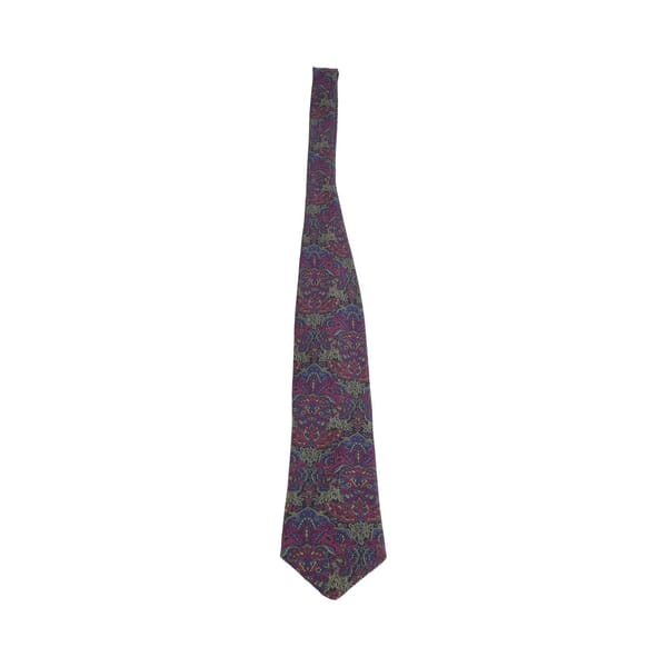 Vintage Silk Parsley Tie Purple