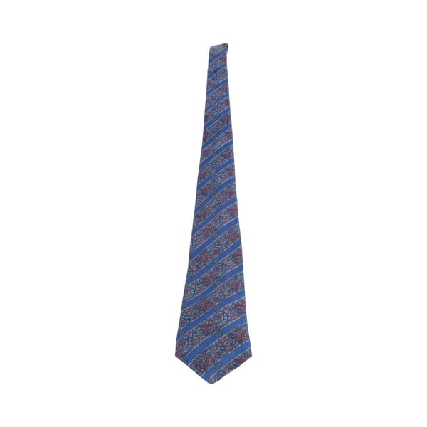 Vintage Silk Parsley Tie Blue