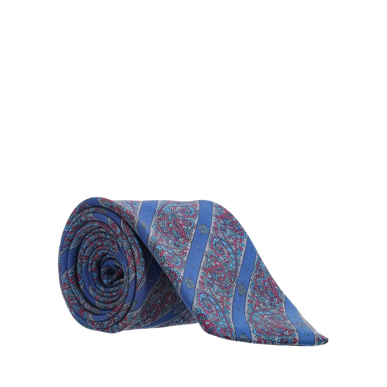 Vintage Silk Parsley Tie Blue