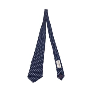 Vintage Silk Geometric Tie Navy, view 3