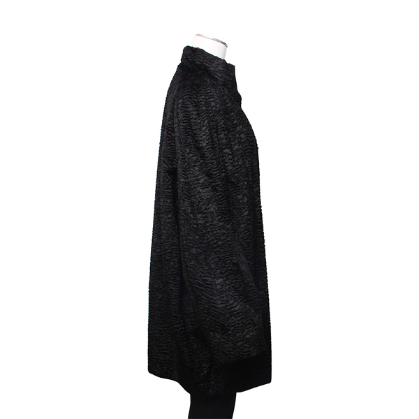 Mixed Material Coat Black