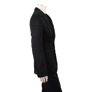 Silk Hummingbird Embroidered Blazer Iridescent/Black, view 3