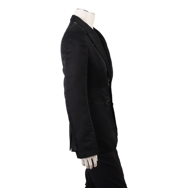 Silk Hummingbird Embroidered Blazer Iridescent/Black