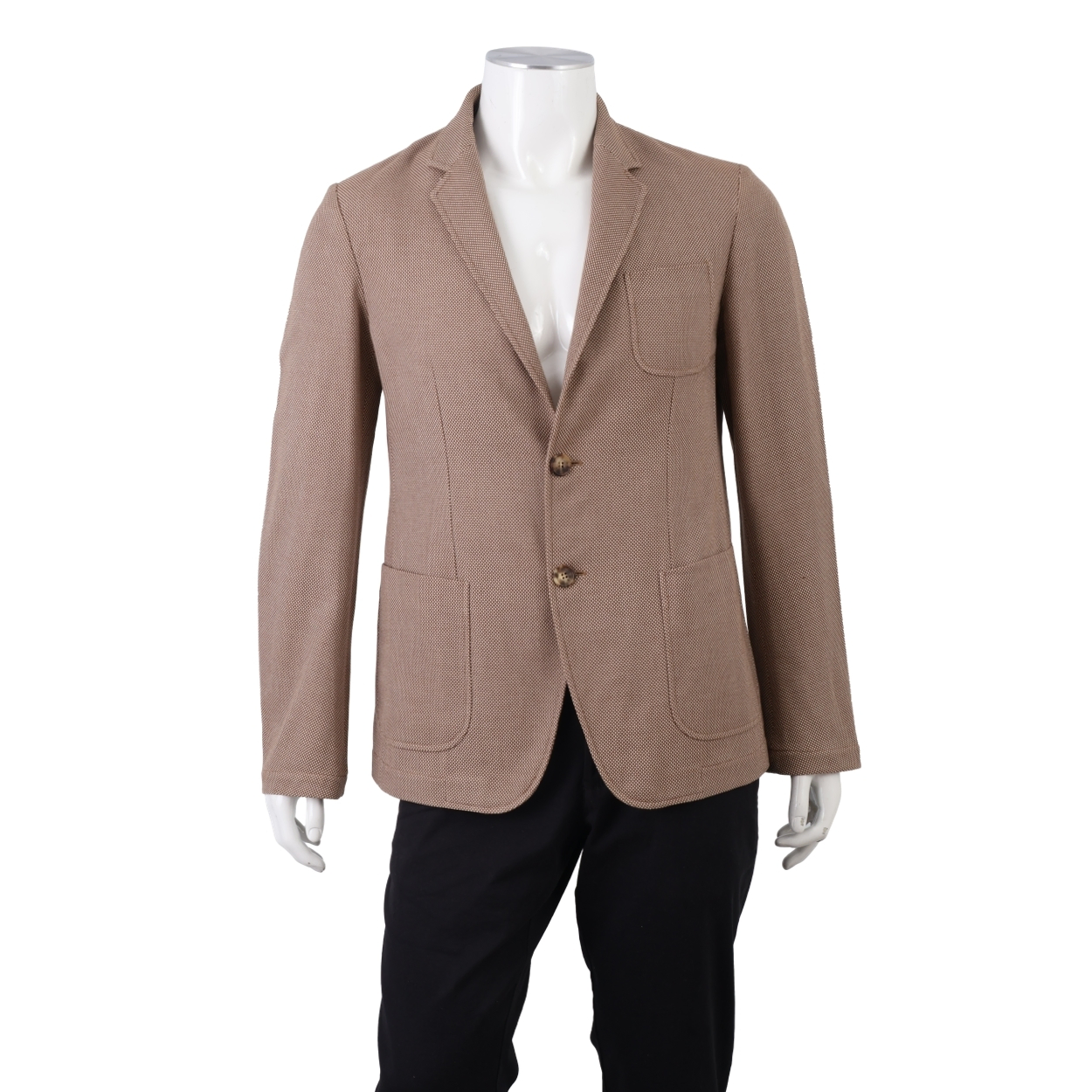 ALEXANDER MCQUEEN Vintage Cotton Textured Blazer Beige/Brown | Luxity