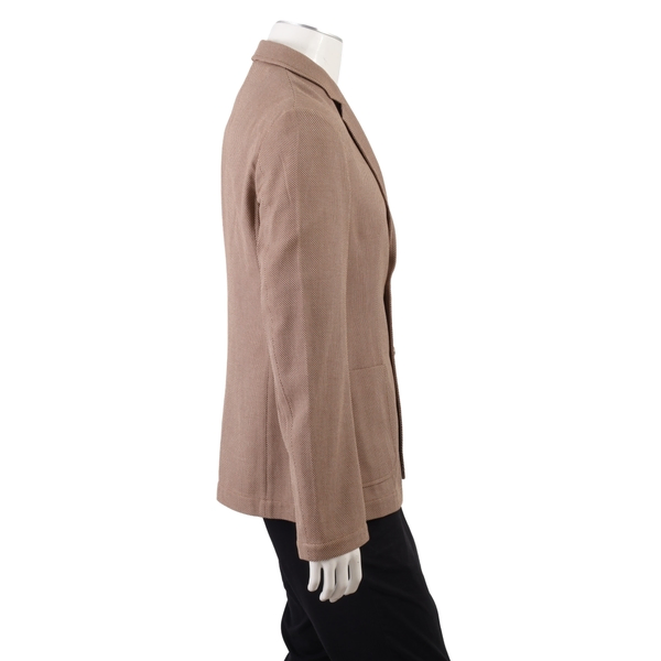 Vintage Cotton Textured Blazer Beige/Brown