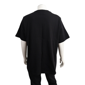 Cotton Staggered Logo T-Shirt Black/White, view 3