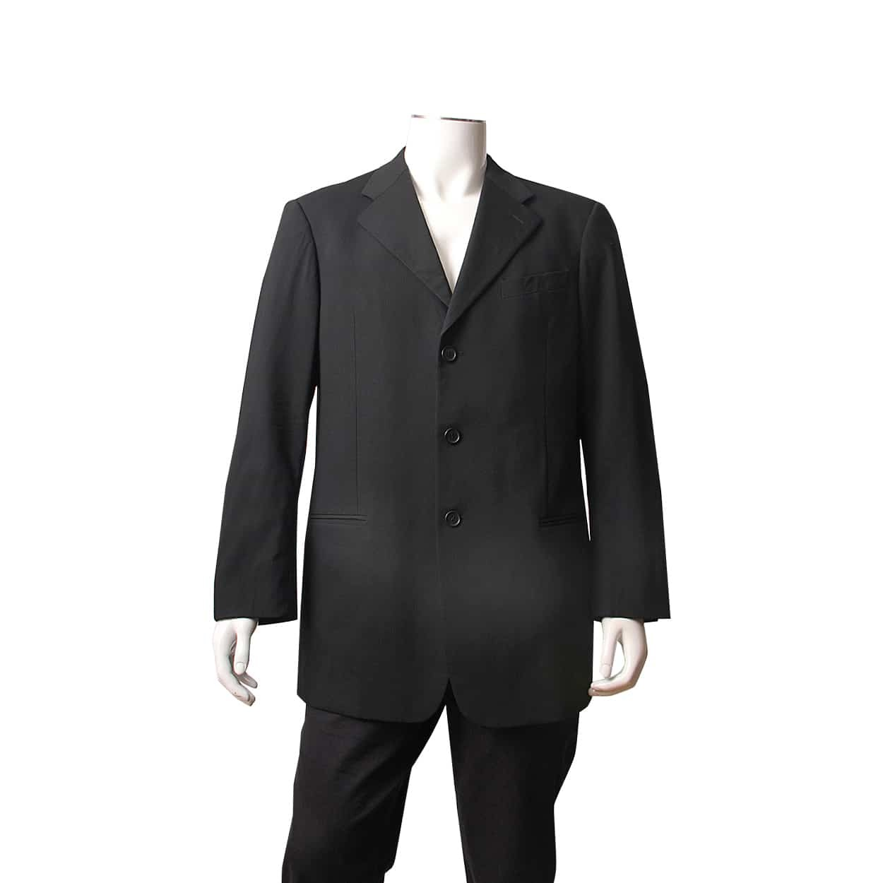 GIORGIO ARMANI Wool Striped Blazer Black | Luxity