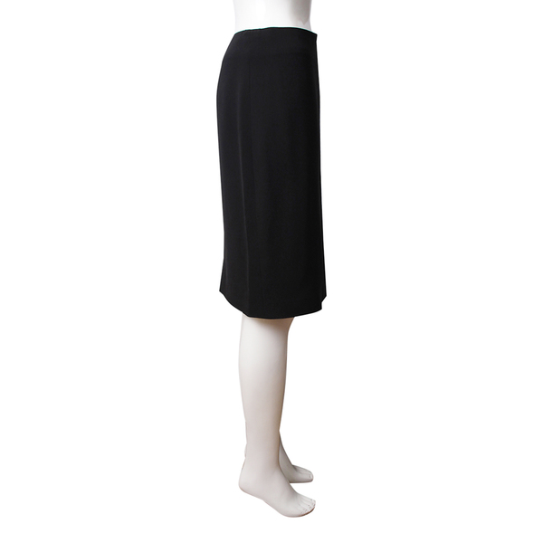 Silk Pencil Skirt Black