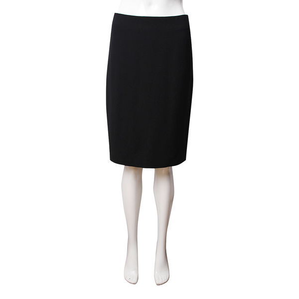 Silk Pencil Skirt Black