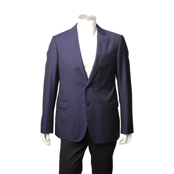 Collezioni Wool Blend Single Breasted Jacket Navy