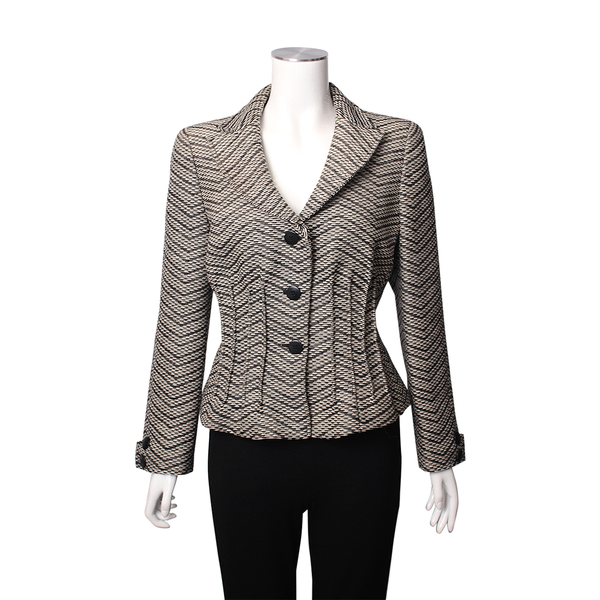 Wool Blazer White/Black