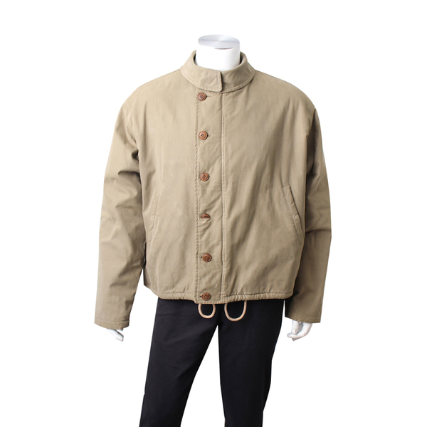 Cotton/Wool Blend Jacket Khaki
