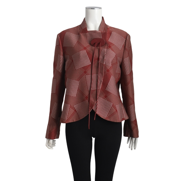 Vintage Polyester/Wool Cropped Blazer Red