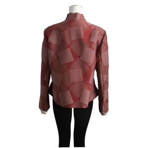 Vintage Polyester/Wool Cropped Blazer Red, view 3