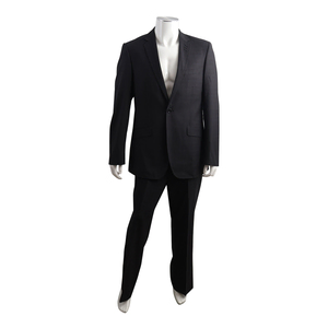Le Collezioni Wool Striped Suit Navy