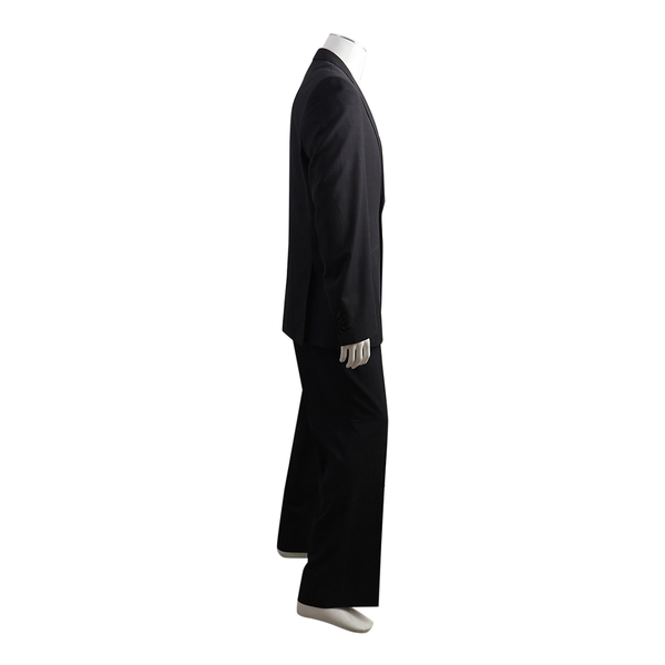 Le Collezioni Wool Striped Suit Navy