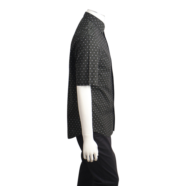 Cotton Geometric Shirt Black/White