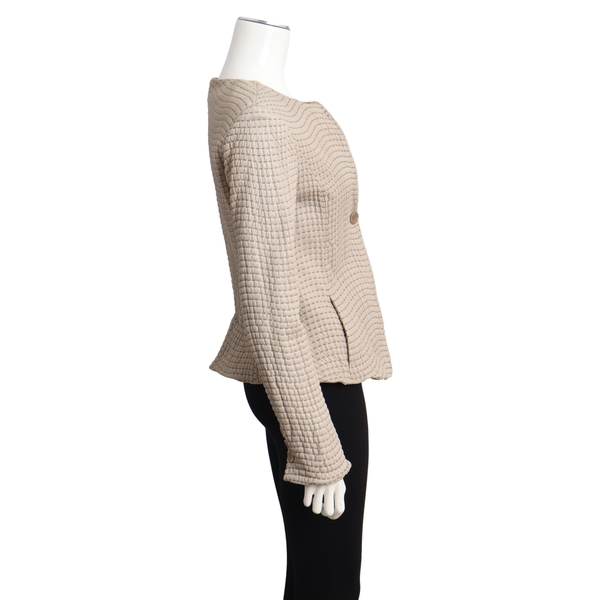 Leather Jacket Beige