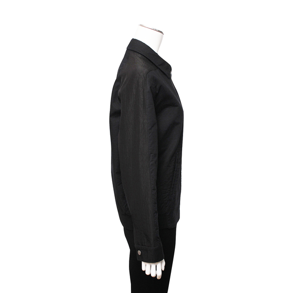 Cotton Blend Bomber Jacket Black