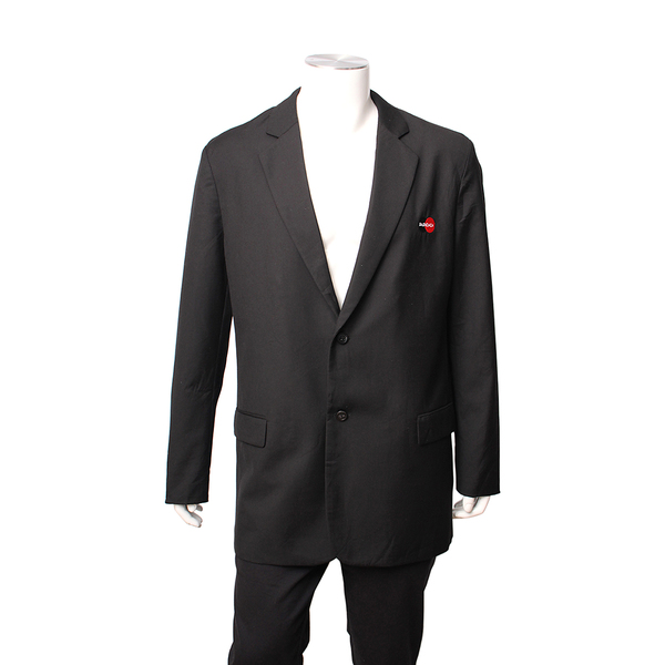 Cotton Logo Blazer Black