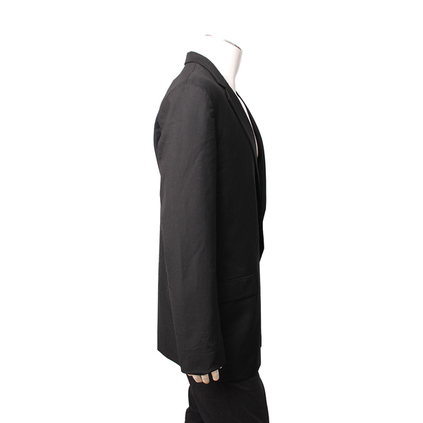 Cotton Logo Blazer Black