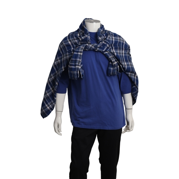 Cotton T-Shirt With Shirt Blue